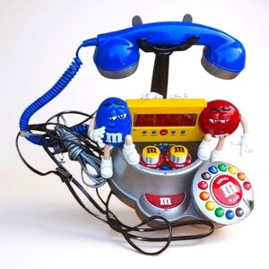 Vintage M and M Candy AM FM Radio Telephone Alarm Clock